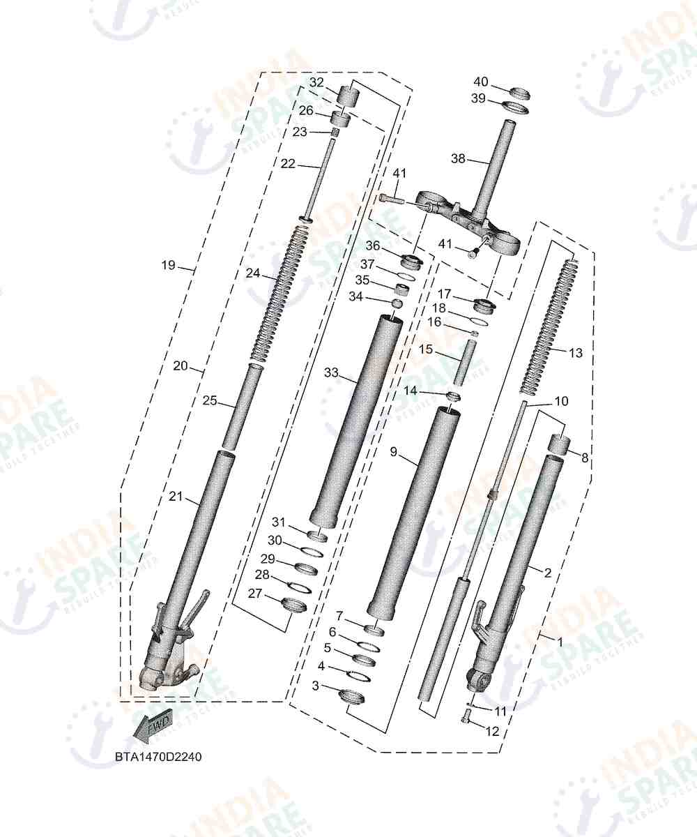 YAMAHA BTA1 R2 200CC Series FRONT FORK